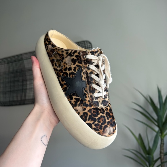 Golden goose Space-Star Sabot in leopard print pony skin with black star - Picture 13 of 13